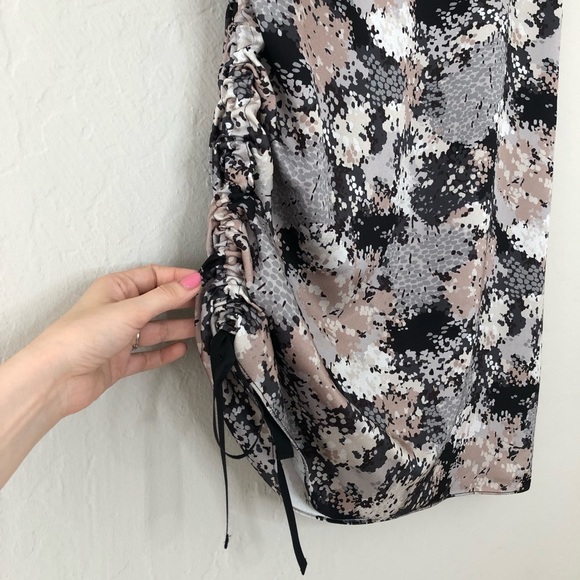 By Malene Birger Cisco Drawstring Ruched Print Midi Skirt - Picture 3 of 8